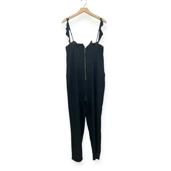 NBD x Naven Serena Ruffled Strap Sleeveless Jumpsuit in Black size Large - Picture 5 of 9